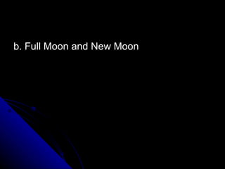 b. Full Moon and New Moon 