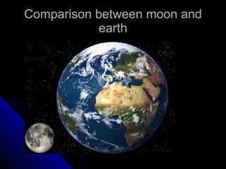 Comparison between moon and earth 