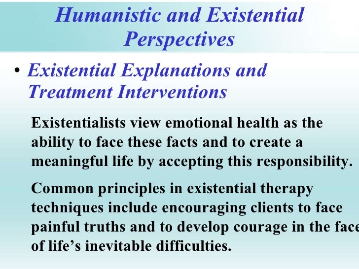 humanistic existential perspective
