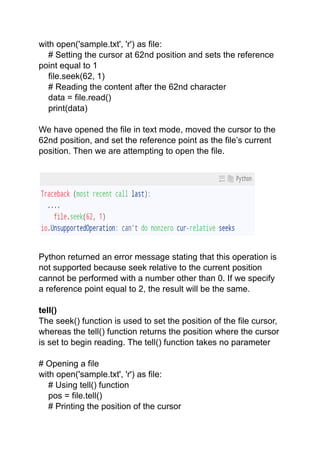CHAPTER 2 - FILE HANDLING-txtfile.pdf is here | PDF