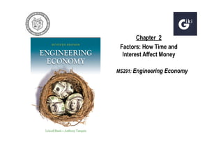 Chapter 2
Factors: How Time and
Interest Affect Money
MS291: Engineering Economy

 