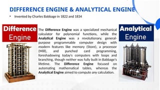 Computer Invention Difference Engine Comprehensive History and Evolution of Computers in the IT Era | PPTX