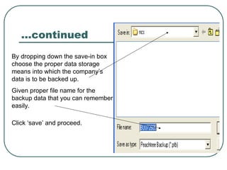 Chapter 2-getting started peachtree accounting.ppt