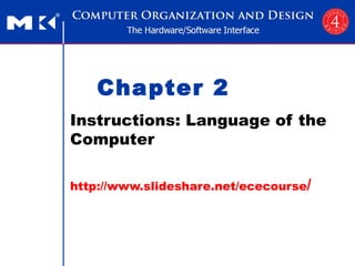 Chapter 2 Instructions: Language of the Computer http://www.slideshare.net/ececourse /  