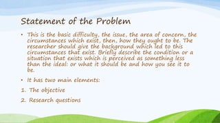 Chapter 2 Identifying and Stating the Problem | PPTX