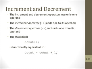 Chapter 2 java | PPT