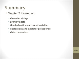 Chapter 2 java | PPT