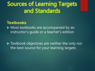 Chapter 2 Learning Targets | PPTX