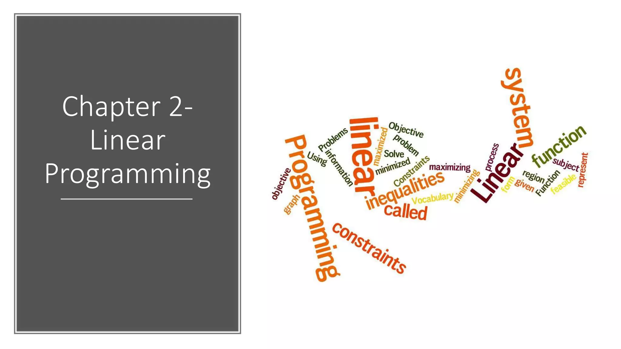 linear programming | PPTX
