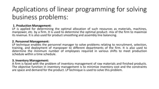 linear programming | PPTX
