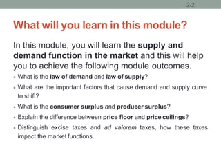 ppt - part 2 markets: demand, supply, and elasticity... Chapter 2 market forces demand and supply | PPTX