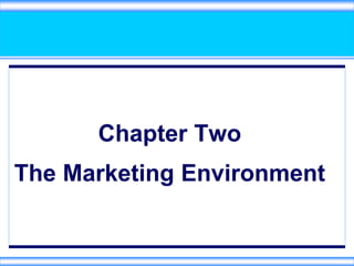 Chapter Two
The Marketing Environment
 