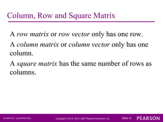 Chapter 2 matrices | PPTX