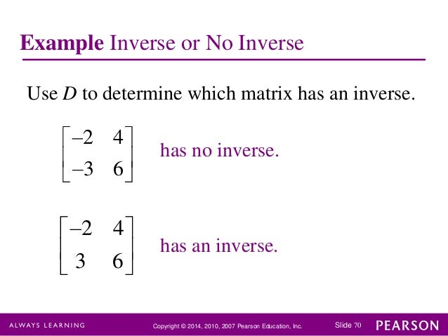 no inverse