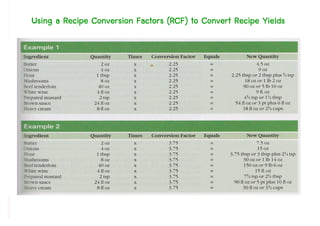 Using a Recipe Conversion Factors (RCF) to Convert Recipe Yields




                                                                   46
 