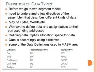 Masm Label Chapter 2 programming concepts - I | PPTX