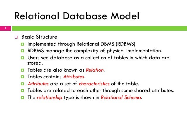 relational database modelling