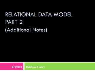 Chapter 2 Relational Data Model-part 2 | PPT