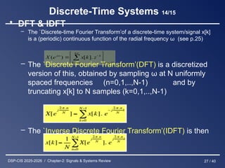 chapter2-Review-pp40 digital signal processing ch1 | PPTX