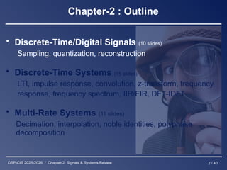 digital signal processing chapter two of sixteen | PPTX