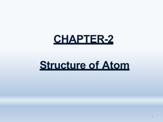 CHAPTER-2
Structure of Atom
1
 