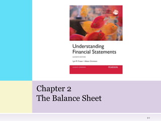 Chapter 2
The Balance Sheet
2-1
 