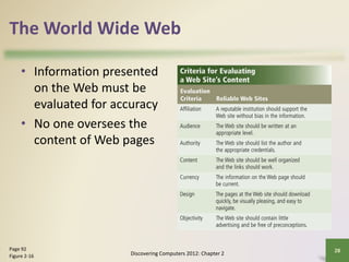 Chapter 2 the internet and world wide web | PPTX