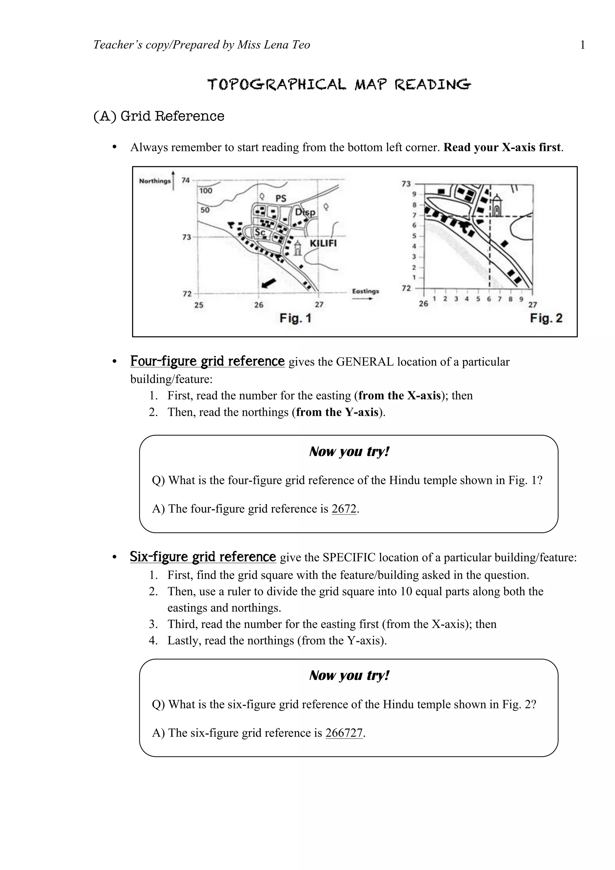 Topographical
Map Reading
Lower Sec Geographical Skills
 