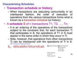 Chapter 2 -Transaction management lecture notes | PDF