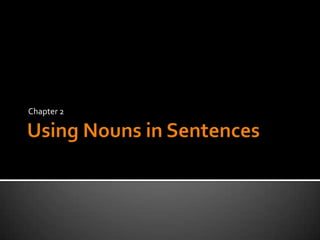 Using Nouns in Sentences Chapter 2 