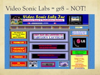 Video Sonic Labs = gr8 – NOT!
 