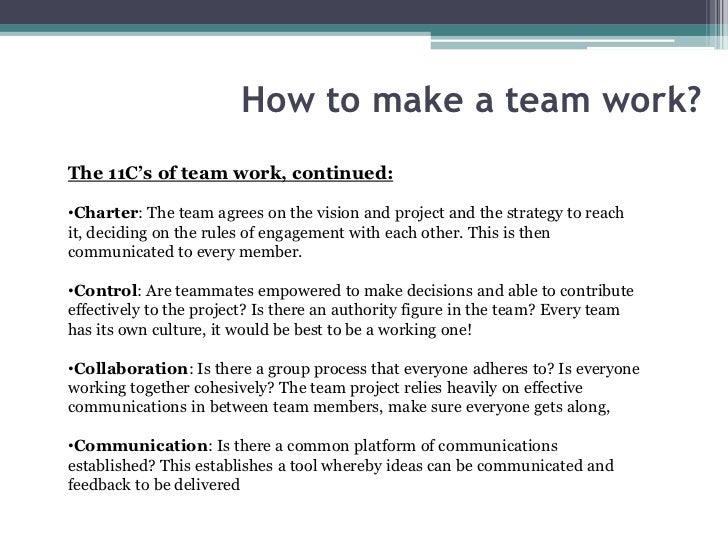 what makes a good team