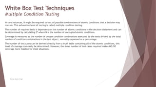 Chapter 2 - White Box Test Techniques | PPTX