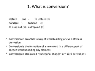 Comprehensive Guide to Word Building: Affixation, Conversion ...