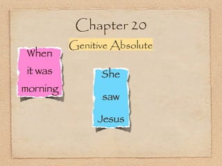 Chapter 20
Genitive Absolute
 