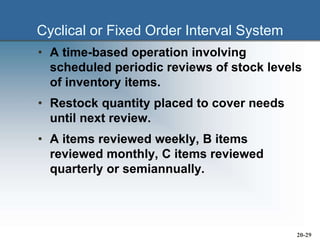 Chapter 20 Production and Inventory Control | PPTX