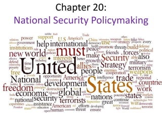 Chapter 20:
National Security Policymaking
 