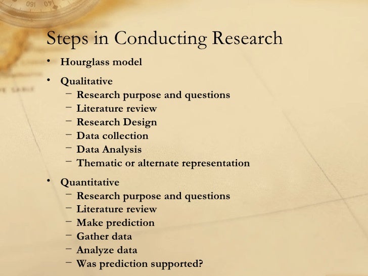 Steps in conducting research paper