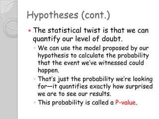 Chapter 20 and 21 combined testing hypotheses about proportions 2013