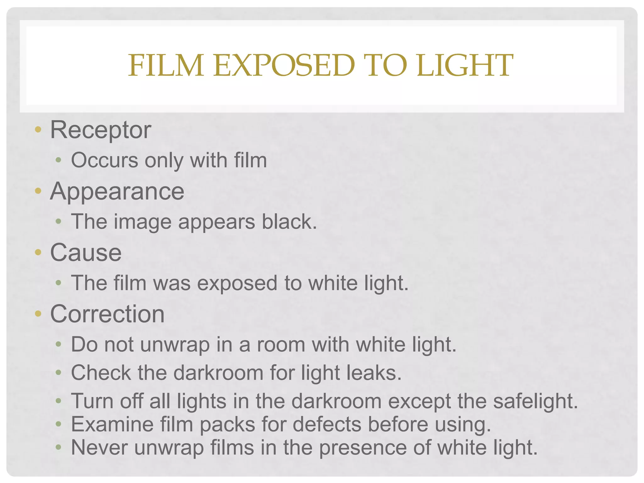 Exposure Methods Chapter 20: Exposure and Technique Errors | PPT