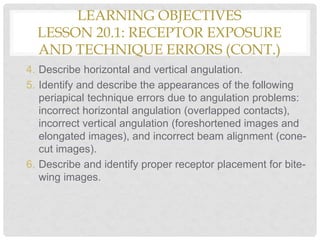 Chapter 20: Exposure and Technique Errors | PPT
