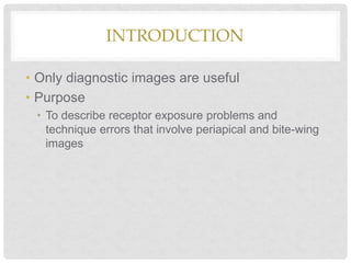 Chapter 20: Exposure and Technique Errors | PPT