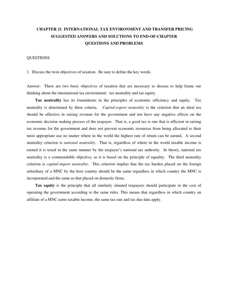 Transfer Pricing Cover Letter Transfer Pricing Cover Letter