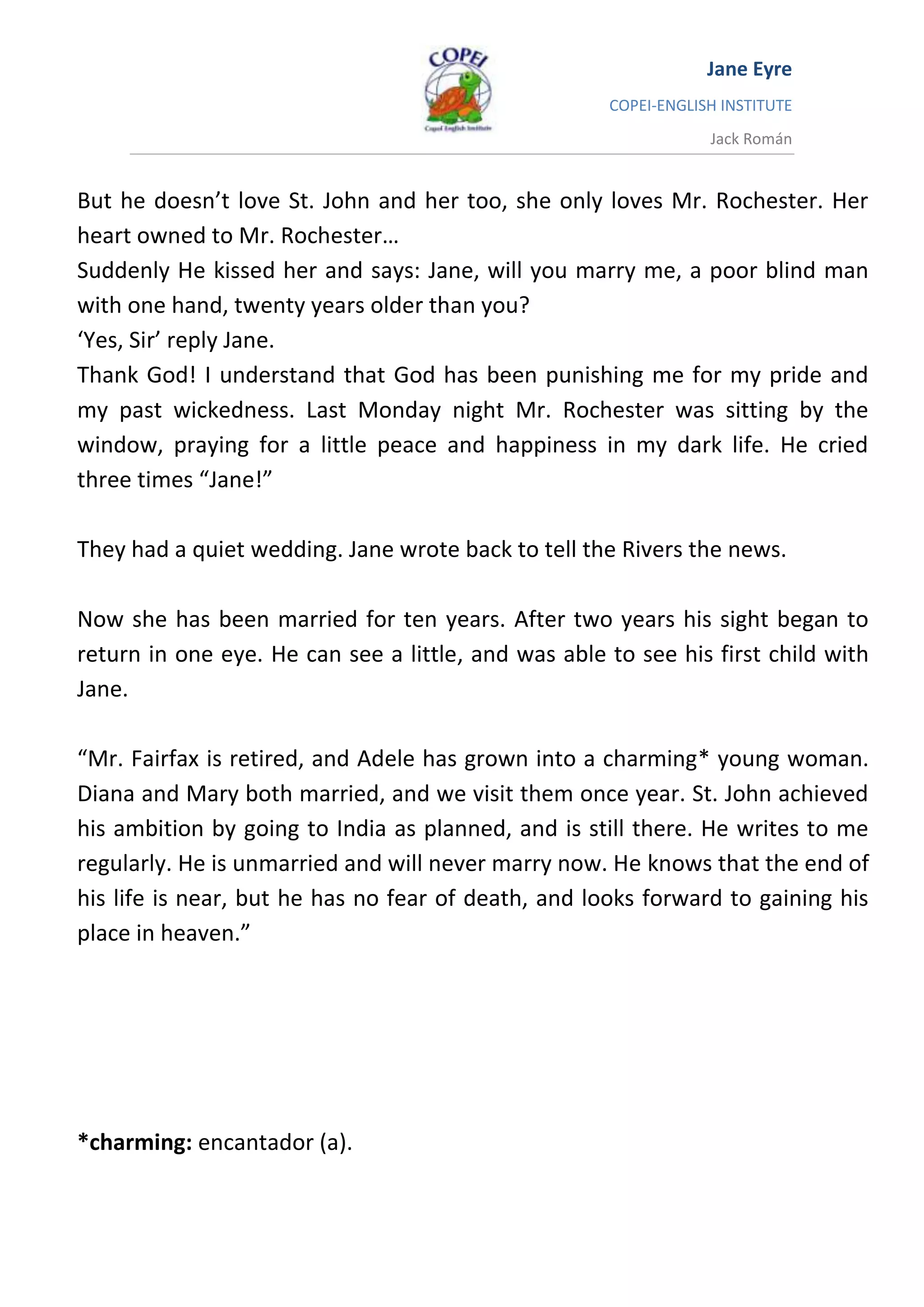 Jane Eyre: Chapter 21-25