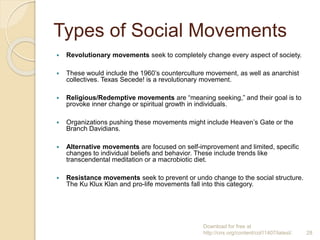 Chapter 21 social movements and social
