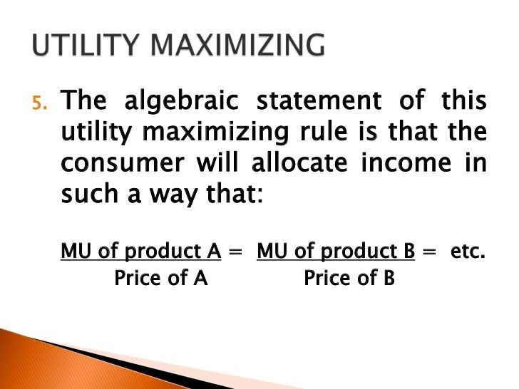 Chapter 21 consumer behavior and utility maximization
