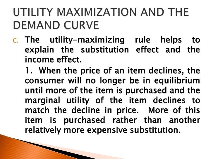 Chapter 21 consumer behavior and utility maximization