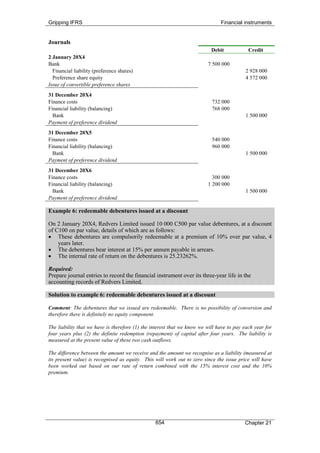 Ifrs Convertible Instruments Example Chapter21 financialinstruments2007 | PDF