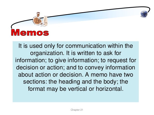 why are memos used