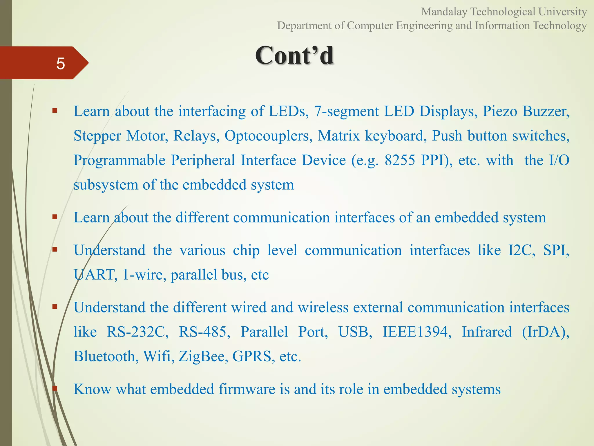 Introduction to Embedded Systems I: Chapter 2 (1st portion) | PPTX